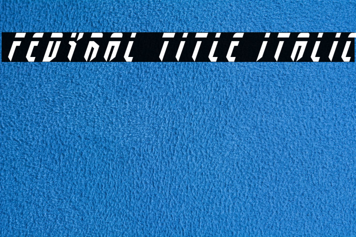 Fedyral Title Italic Font examples