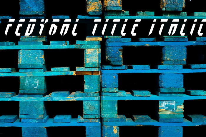 Fedyral Title Italic Font examples