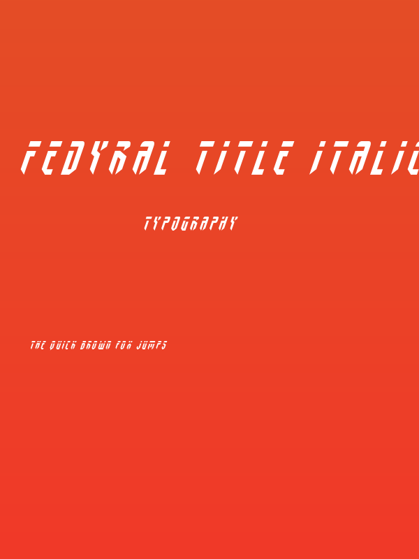 Fedyral Title Italic Poster