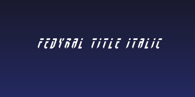 Fedyral Title Italic Social Header