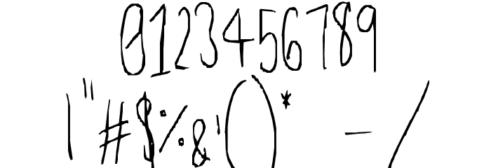Feeble minded Font OTHER CHARS