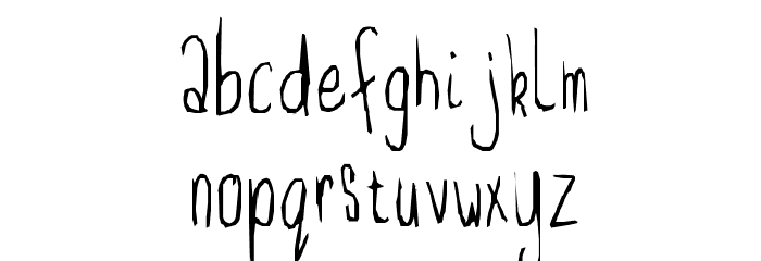 Feeble minded Font LOWERCASE