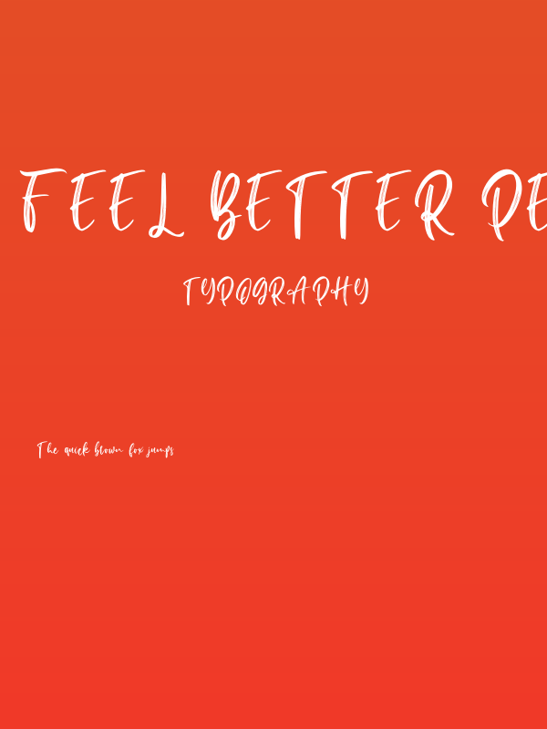 Feel Better Personal Use Poster