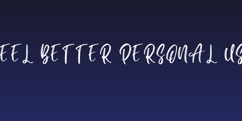 Feel Better Personal Use Social Header