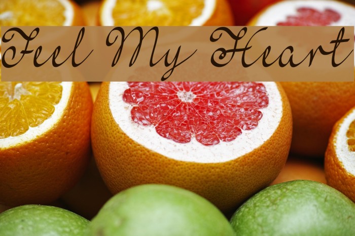 Feel My Heart Font examples