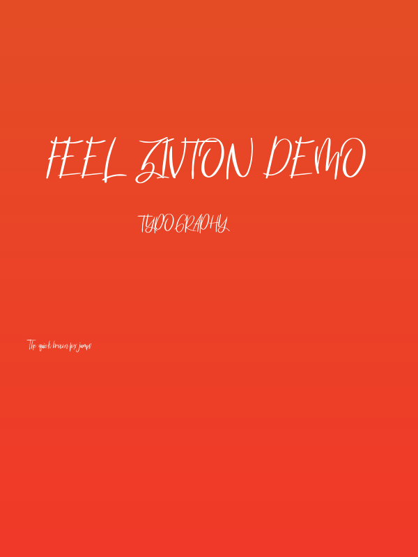Feel Zivton Demo Poster