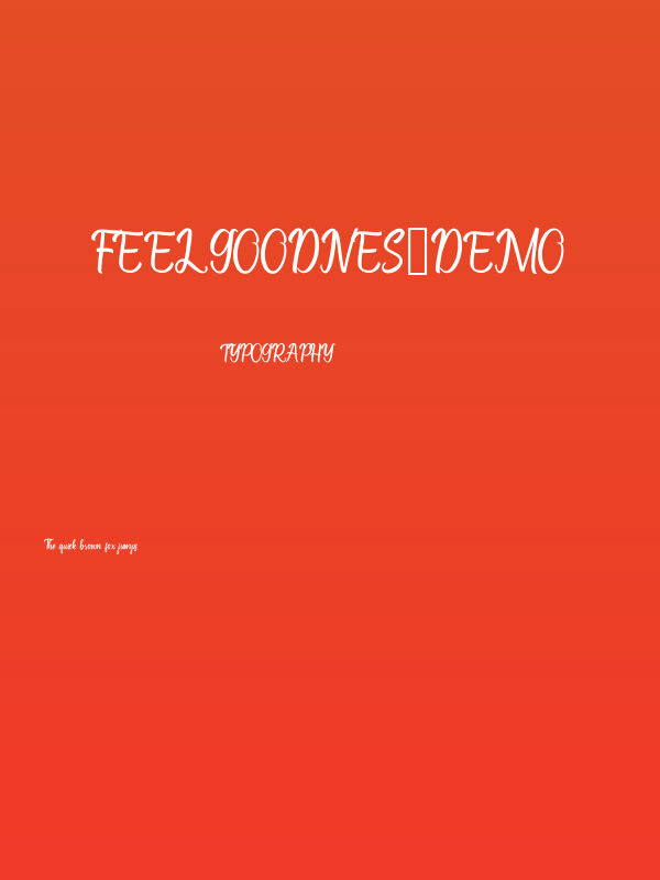 Feelgoodnes_demo Poster