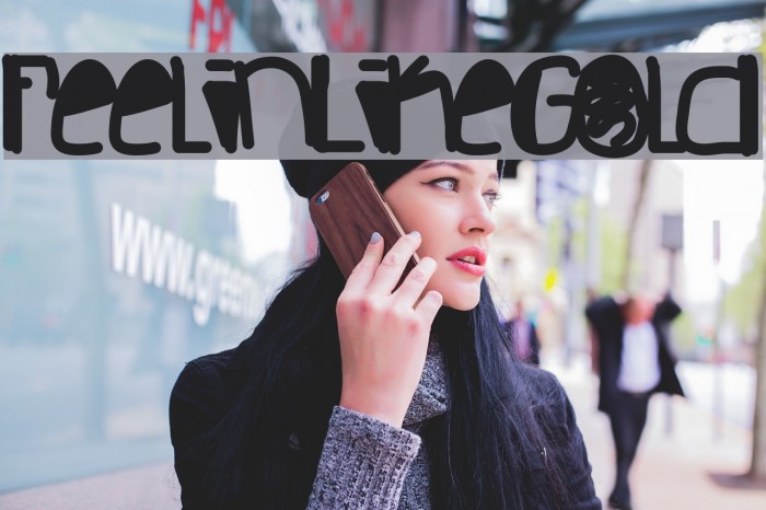 FeelinLikeGold Font examples