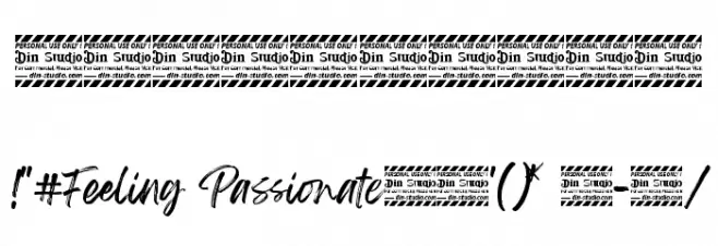 Feeling Passionate Regular Font OTHER CHARS