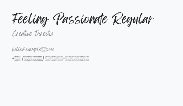 Feeling Passionate Regular Business Card