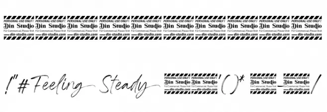 Feeling Steady Personal use fon Font OTHER CHARS