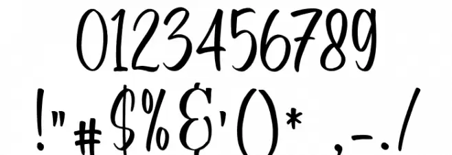 Feelista Regular Font OTHER CHARS