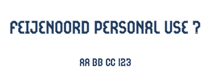 Feijenoord Personal Use 7 Font Preview