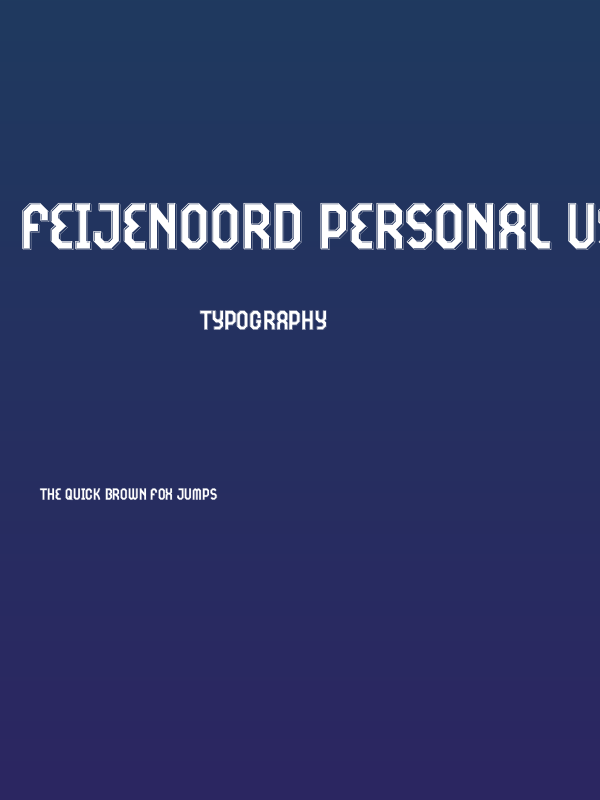 Feijenoord Personal Use 7 Poster