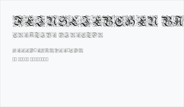 Feinsliebchen Barock Regular Business Card