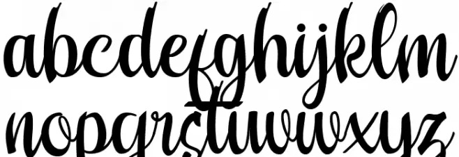 Feisty Font LOWERCASE
