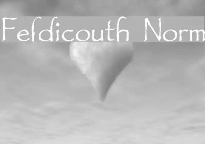 Feldicouth Norm Schriftart examples