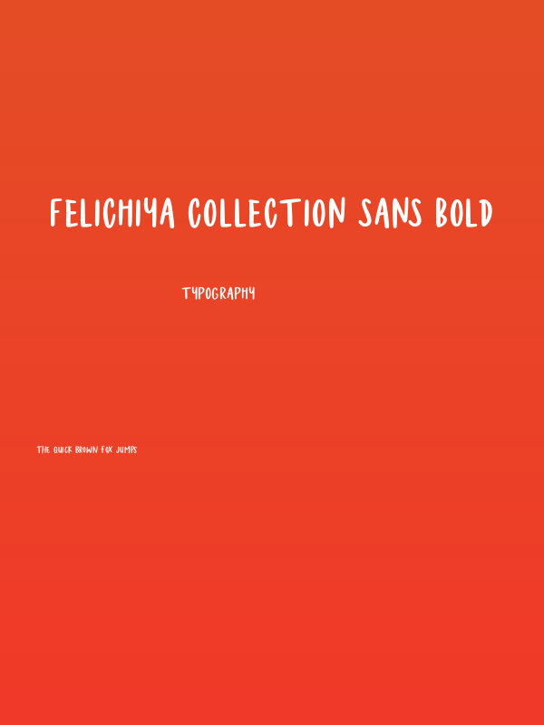 Felichiya Collection Sans Bold Poster