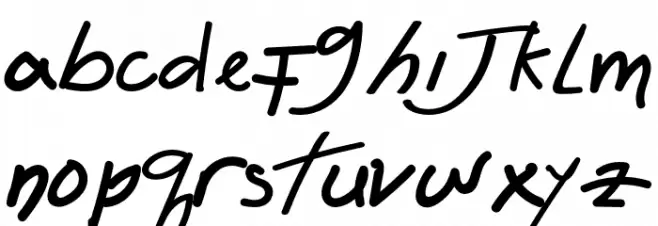 Felicia-Regular Schriftart Kleinbuchstaben