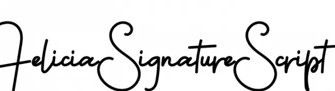 Felicia Signature Script  les polices de caractères gratuit tlcharger