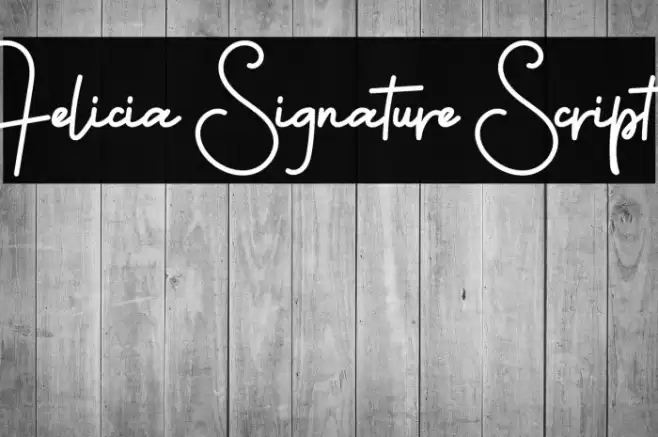 Felicia Signature Script Font examples