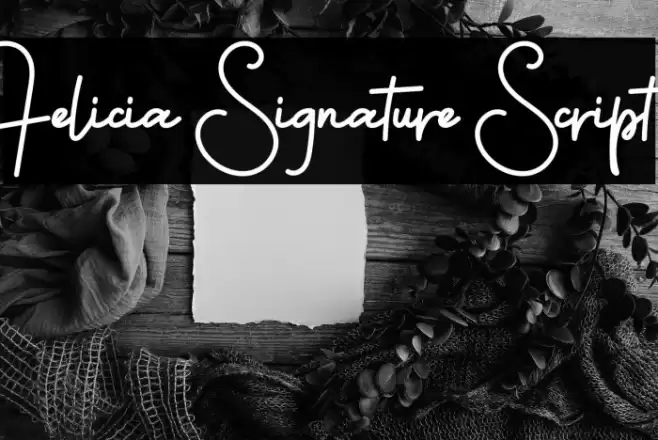Felicia Signature Script Font examples