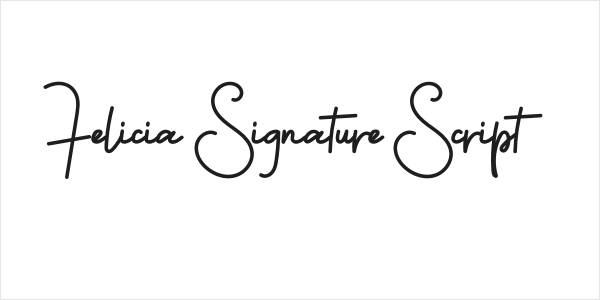 Felicia Signature Script Logo