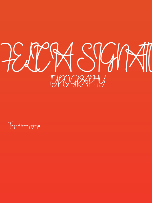 Felicia Signature Script Poster