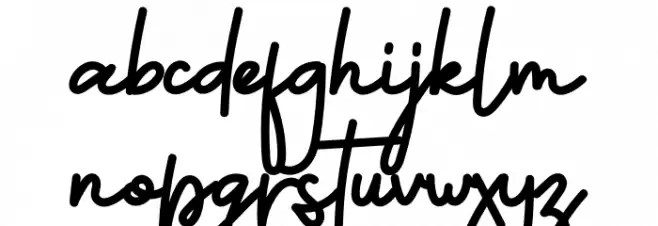 Felicia Signature Script Schriftart Kleinbuchstaben