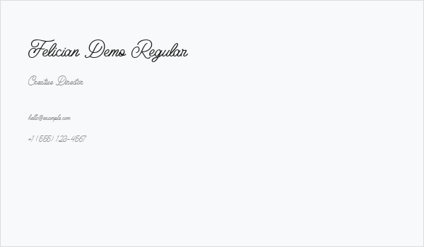 Felician Demo Regular Business Card