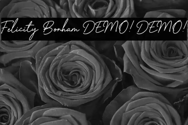 Felicity Bonham DEMO! DEMO! Caratteri examples