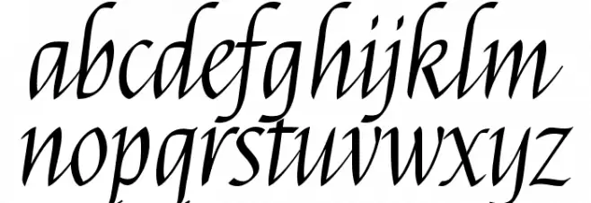 Felipa Schriftart Kleinbuchstaben