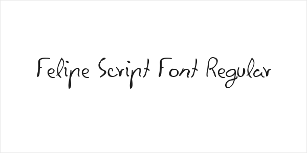 Felipe Script Font Regular Logo