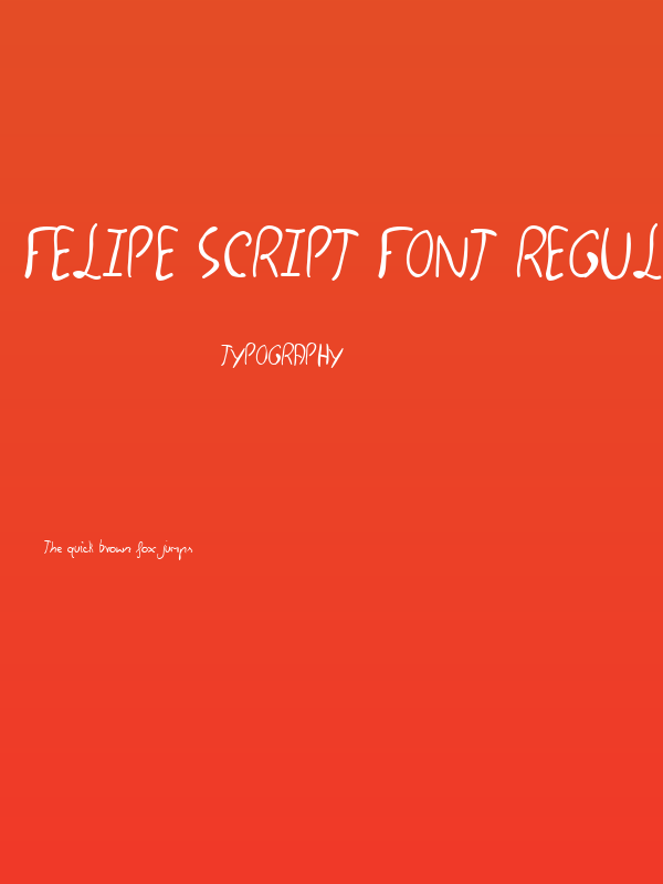 Felipe Script Font Regular Poster