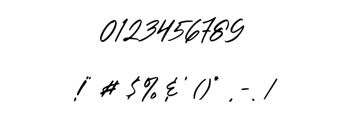 FelishaRoselandDemo Font OTHER CHARS