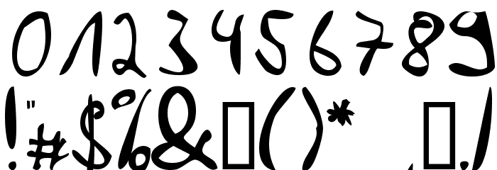 Felix Hand Font OTHER CHARS