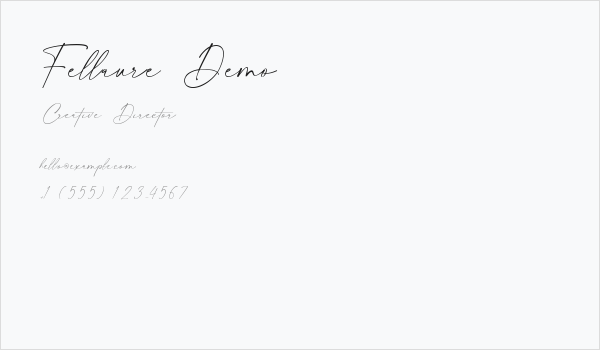 Fellaure Demo Business Card
