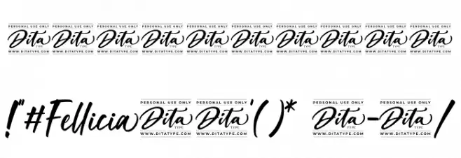 Fellicia Personal Use Font OTHER CHARS
