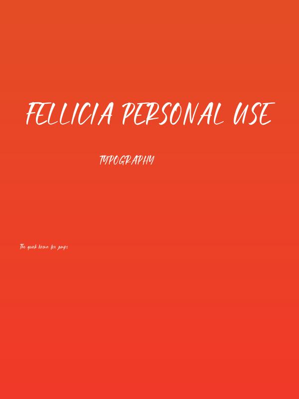 Fellicia Personal Use Poster