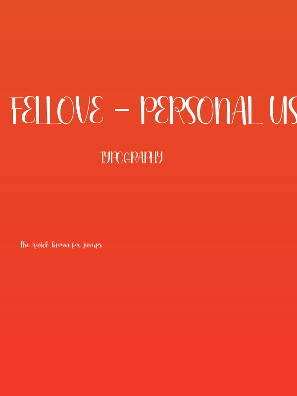 Fellove - Personal use Poster