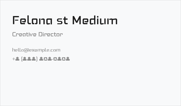 Felona st Medium Business Card