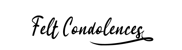 Felt Condolences_  नि: शुल्क फ़ॉन्ट्स डाउनलोड