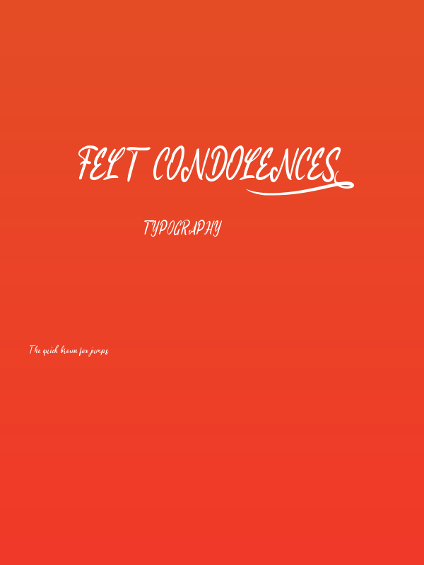 Felt Condolences_ Poster