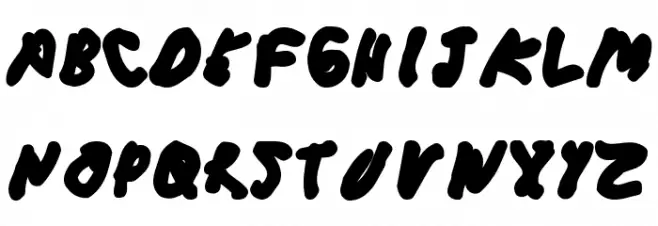FeltCrappyDan Font Litere mari