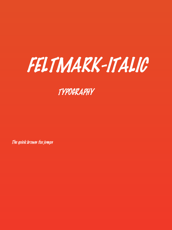 FeltMark-Italic Poster