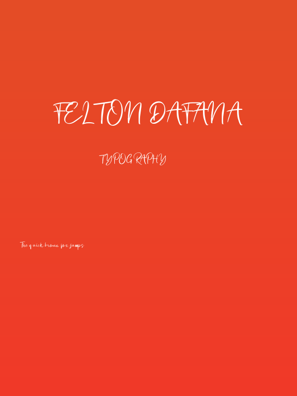 Felton Dafana Poster