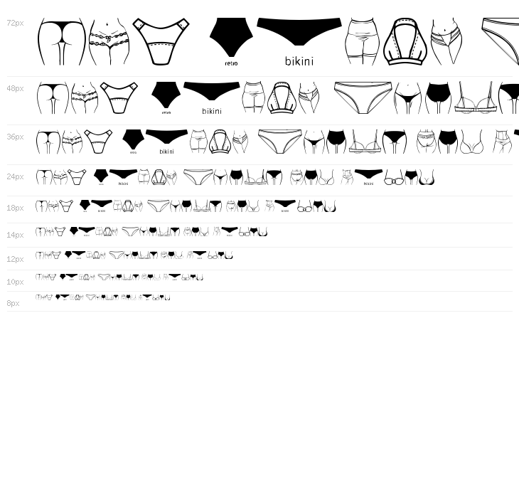 Female Underwear Waterfall