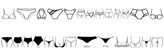 Female Underwear フォント 小文字