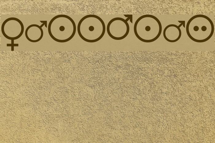 Female-and-Male-Symbols Schriftart examples