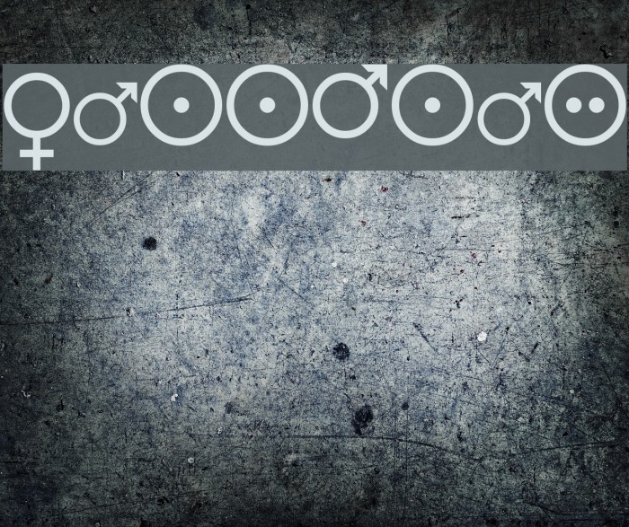 Female-and-Male-Symbols Schriftart examples